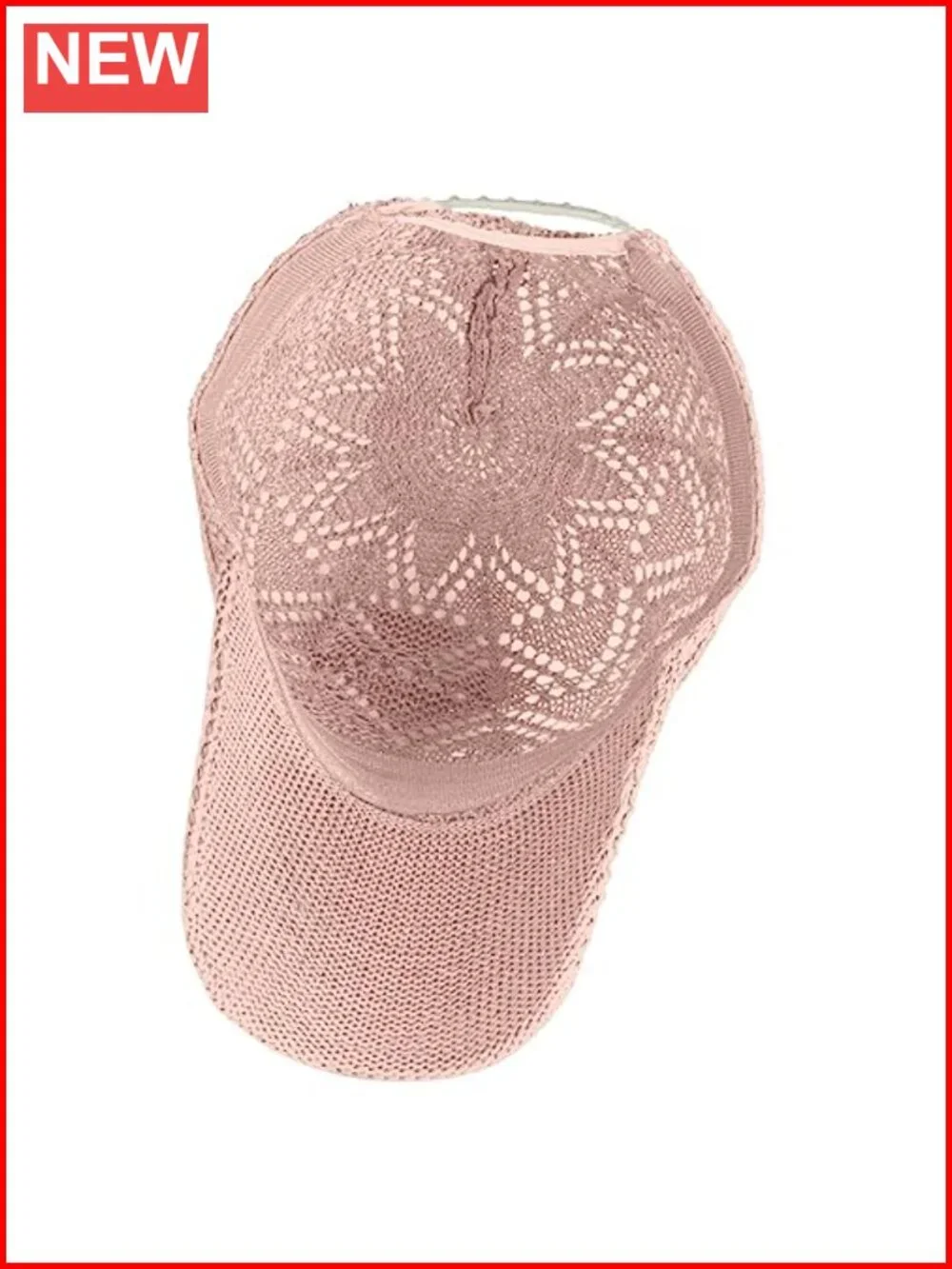 Women's Knit Mesh Baseball Cap Breathable Summer Trucker Hat Adjustable